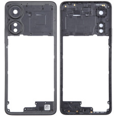 Рамка крепления корпуса Xiaomi Redmi 13C со стеклом камеры, черная