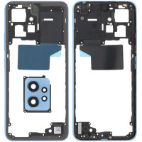 Рамка кріплення корпуси Xiaomi Redmi Note 12 4G з склом камери, Ice Blue