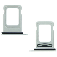 Держатель SIM-карты для iPhone 12, silver, Dual Sim