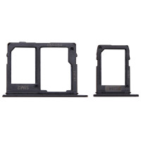 Тримач SIM-карты для Samsung A600F Galaxy A6 2018 Dual /A605F, чорний Dual Sim