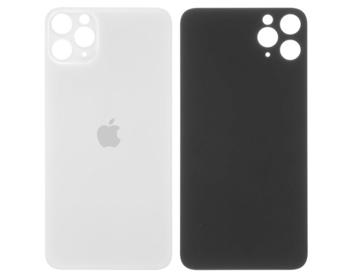 Задняя панель корпуса для iPhone 11 Pro Max, Silver (Small Hole)