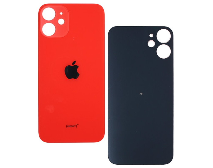 Задня панель корпуси для iPhone 12, червона (Big Hole)