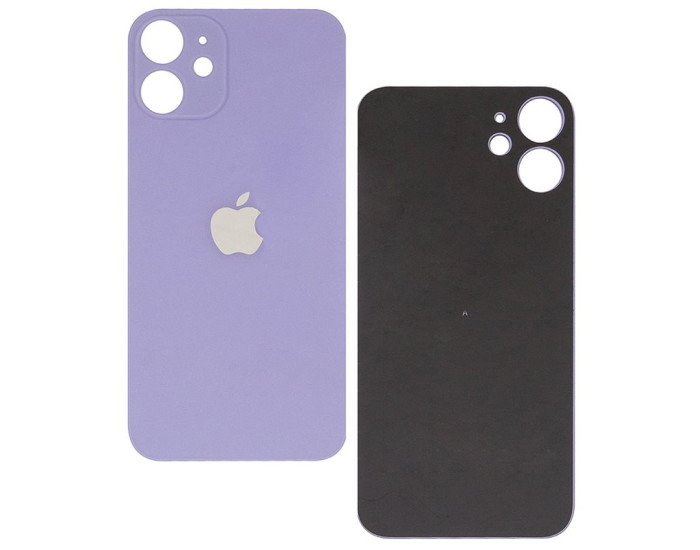 Задняя панель корпуса для iPhone 12 Mini, фиолетовая (Big Hole) High Copy 