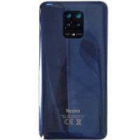 Задняя панель корпуса для Xiaomi Redmi Note 9 Pro, 64MP синяя со стеклом камеры