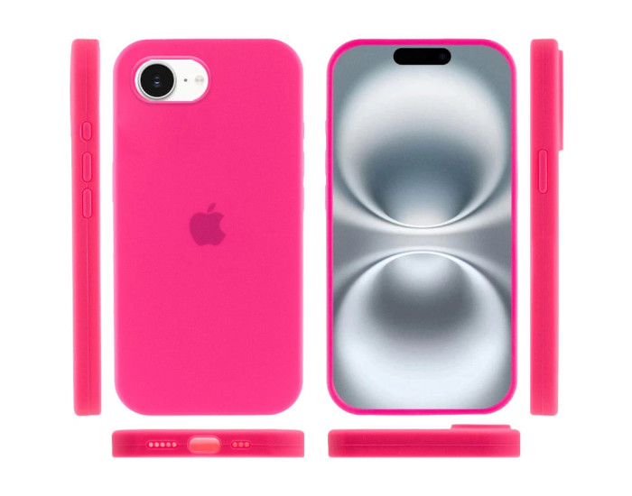 Чехол-силикон оригинал Full Soft Matte iPhone 16e /17e (Розовый / Barbie pink)