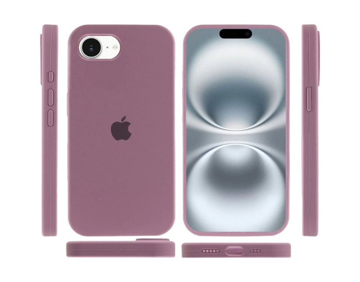 Чехол-силикон оригинал Full Soft Matte iPhone 16e /17e (Лиловый / Lilac pride)