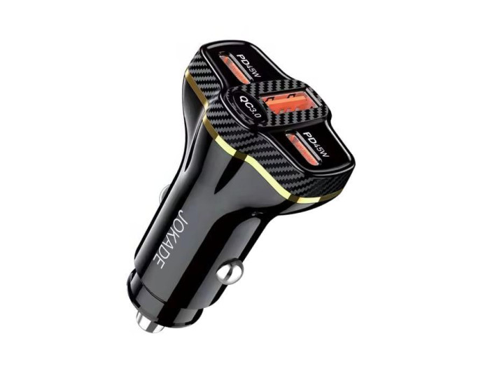 Автомобільне зарядний пристрій Jokade JH049 GONGBO 108W (2USB-C+1USB-A), чорний