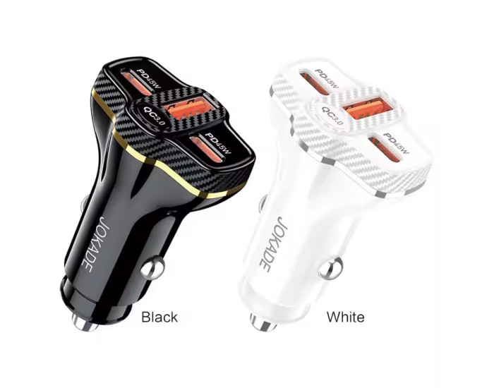 Автомобільне зарядний пристрій Jokade JH049 GONGBO 108W (2USB-C+1USB-A), чорний