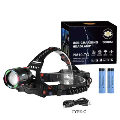 Ліхтарик налобний 8087-TG, 2x18650