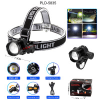 Ліхтарик налобний PLD-5835-P50, велокріплення, Li-Ion акумулятор, Type-C, zoom