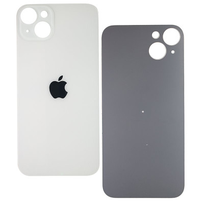 Задня панель корпуси для iPhone 14 Plus, White (Big Hole)