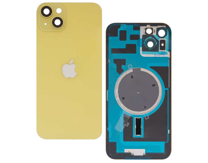 Задня панель корпуси для iPhone 14 Plus Yellow, з склом камери