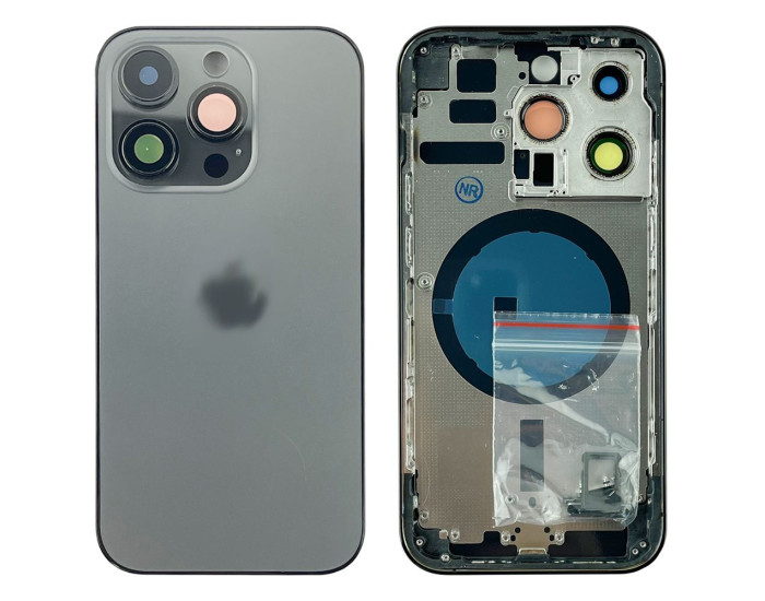 Корпус для iPhone 14 Pro с держателем SIM карты, с боковыми кнопками, Space Black, оригинал