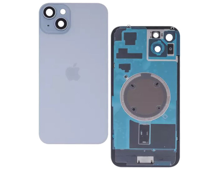 Задняя панель корпуса iPhone 15 Blue, со стеклом камеры