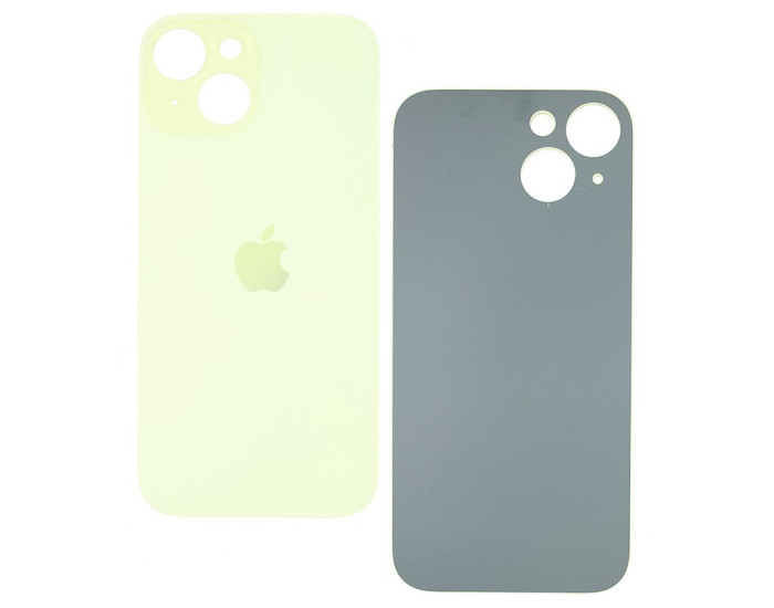 Задняя панель корпуса iPhone 15 Yellow, с большим вырезом