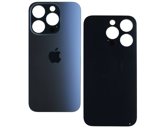 Задняя панель корпуса iPhone 15 Pro Max Blue Titanium, с большими отверстиями, оригинал