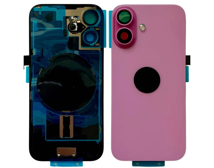 Задняя панель корпуса iPhone 16 Pink, со стеклом камеры, MagSafe, оригинал