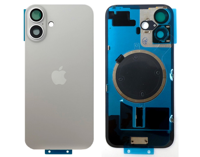 Задняя панель корпуса iPhone 16 White, со стеклом камеры, MagSafe, оригинал