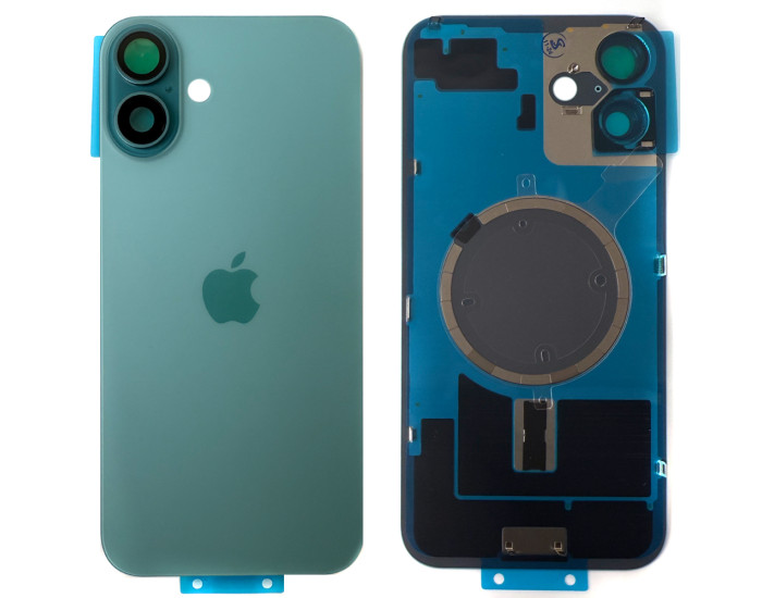 Задняя панель корпуса iPhone 16 Plus Teal, со стеклом камеры, MagSafe, оригинал