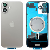 Задняя панель корпуса iPhone 16 Plus White, со стеклом камеры, MagSafe, оригинал