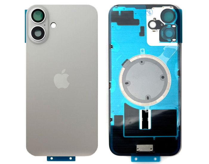 Задняя панель корпуса iPhone 16 Plus White, со стеклом камеры, MagSafe, оригинал