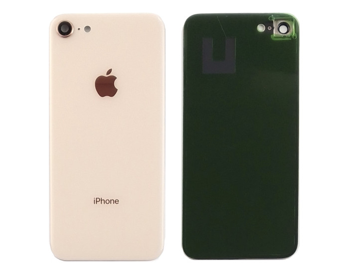 Задняя панель корпуса для iPhone 8, золото со стеклом камеры (Small Hole)