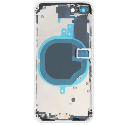 Задняя панель корпуса для iPhone SE 3, белый в сборе с кольцом камеры