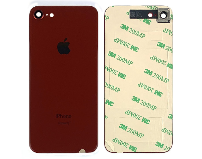 Задняя панель корпуса для iPhone SE 3, красный в сборе с кольцом камеры