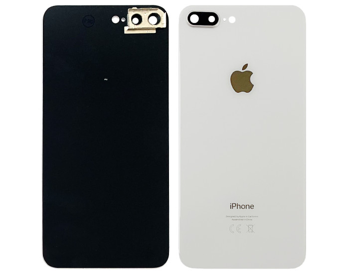 Задняя панель корпуса для iPhone 8 Plus, белая со стеклом камеры, оригинал