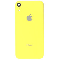Задняя панель корпуса Apple iPhone XR, желтая со стеклом камеры