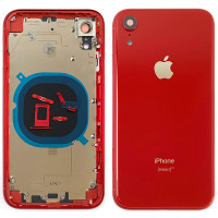 Корпус для iPhone XR с держателем SIM карты, с боковыми кнопками, красный, оригинал