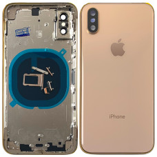 Корпус для iPhone XS, с держателем SIM карты, с боковыми кнопками, золотой