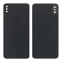Задня панель корпуси для iPhone XS Max, чорна з склом камери