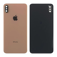 Задняя панель корпуса для iPhone XS Max, золотая со стеклом камеры