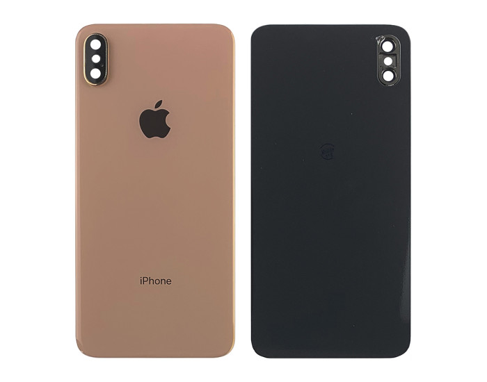 Задня панель корпуси для iPhone XS Max, золотий з склом камери