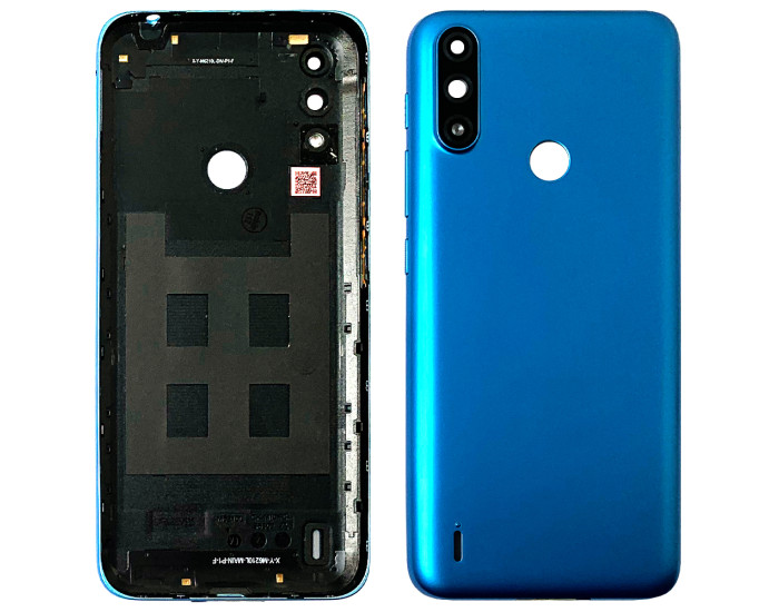 Задняя панель корпуса Motorola XT2097-6 Moto E7 Power, Blue со стеклом камеры
