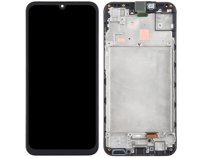 Дисплей з сенсорним екраном (модуль) Samsung A155 A15 /A156, чорний з рамкою, OLED