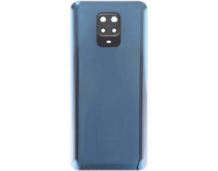 Задняя панель корпуса для Xiaomi Redmi Note 9 Pro /9 Pro Max, 64MP, серая со стеклом камеры