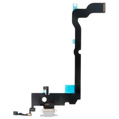 Шлейф для iPhone XS Max, конектора навушників, конектора зарядки, чорний, оригінал знятий