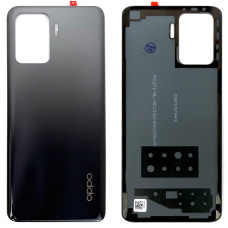 Задняя крышка для Oppo Reno 5 Lite, черная, Fluid Black со стелом камеры, оригинал