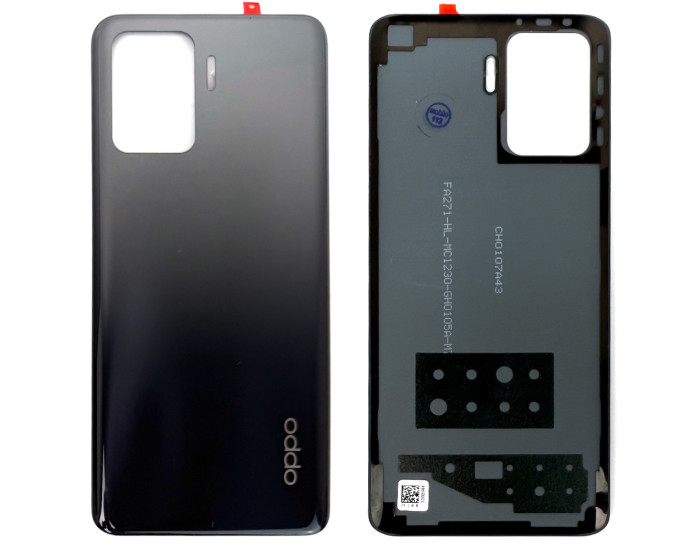 Задняя крышка для Oppo Reno 5 Lite, черная, Fluid Black со стелом камеры, оригинал