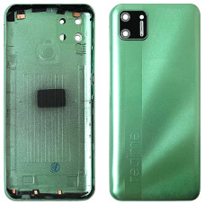 Задняя крышка для Realme C11, Mint Green со стеклом камеры