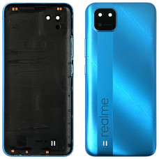 Задняя крышка для Realme C11 2021, Blue со стеклом камеры
