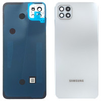 Задняя крышка для Samsung A226B Galaxy A22 5G, белая со стеклом камеры