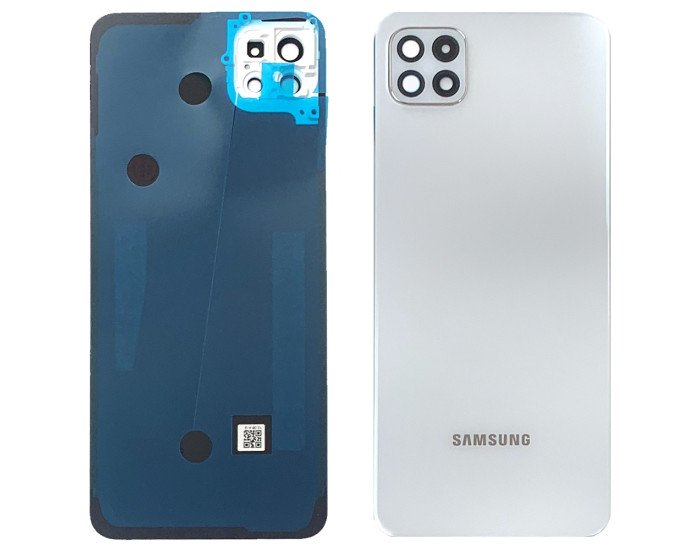 Задняя крышка для Samsung A226B Galaxy A22 5G, белая со стеклом камеры