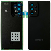 Задняя крышка для Samsung A536 Galaxy A53 5G, черный со стеклом камеры
