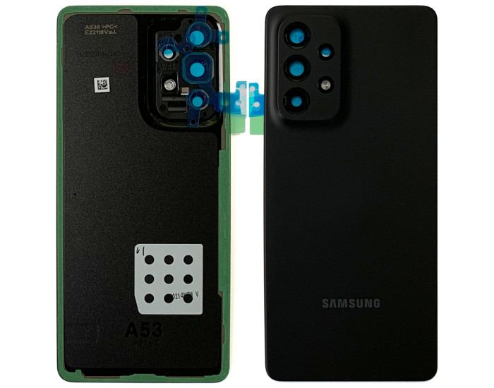 Задняя крышка для Samsung A536 Galaxy A53 5G, черный со стеклом камеры