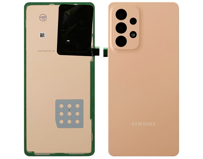 Задняя крышка для Samsung A536F Galaxy A53 5G, оранжевый со стеклом камеры, оригинал