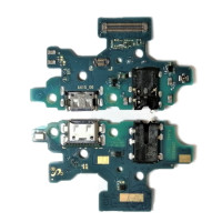 Шлейф для Samsung A415F A41, микрофона, коннектора наушников, коннектора зарядки, оригинал