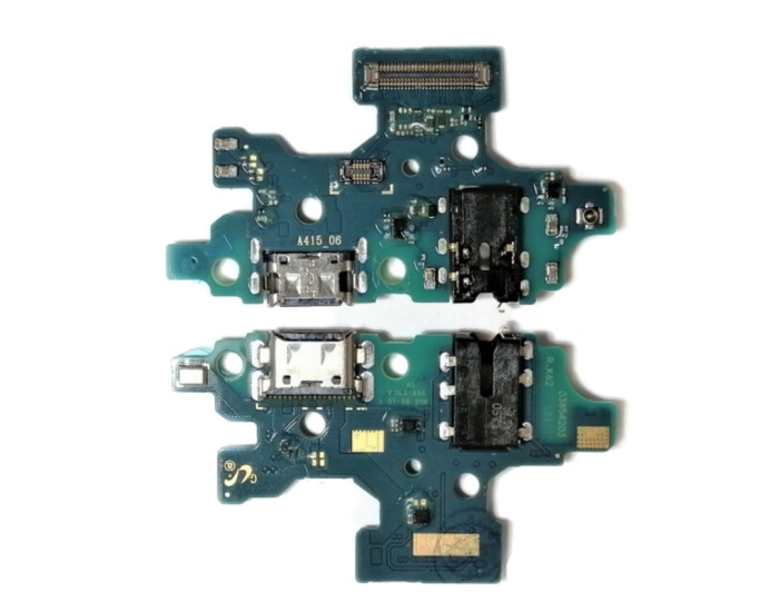Шлейф для Samsung A415F A41, мікрофона, конектора навушників, конектора зарядки, оригінал